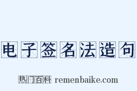 电子签名法造句是什么意思的图片